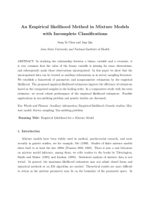 An Empirical likelihood Method in Mixture Models with Incomplete Classifications