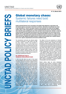 Global monetary chaos: Systemic failures need bold multilateral responses UNCTAD