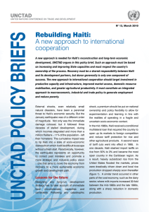 Rebuilding Haiti: A new approach to international cooperation UNCTAD