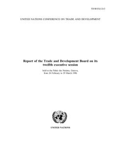 Report of the Trade and Development Board on its TD/B/EX(12)/2