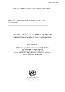 UNCTAD/ITCD/TAB/4 UNITED NATIONS CONFERENCE ON TRADE AND DEVELOPMENT