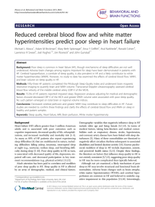 Reduced cerebral blood flow and white matter Open Access