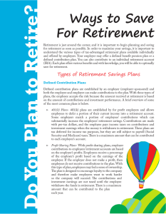 Ways to Save For Retirement