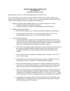 Council on Intercollegiate Athletics (CIA) Wednesday, January 22, 2014 Meeting Minutes