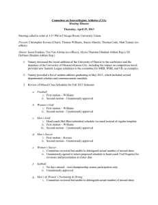 Committee on Intercollegiate Athletics (CIA) Thursday, April 25, 2013 Meeting Minutes