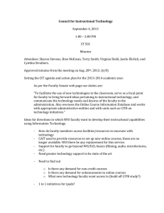 Council for Instructional Technology  September 4, 2013 1:00 – 2:00 PM