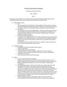 Council for Instructional Technology  Minutes from January 18, 2012