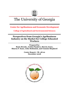 The University of Georgia Perspectives from Georgia’s Agribusiness Workers