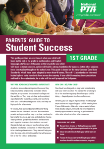 Student Success 1ST GRADE PARENTS’ GUIDE TO
