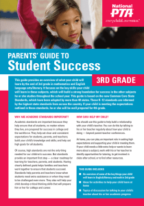 Student Success 3RD GRADE PARENTS’ GUIDE TO