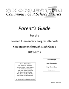 Parent’s Guide For the Revised Elementary Progress Reports