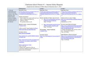 Charleston School District #1 -- Internet Safety Blueprint