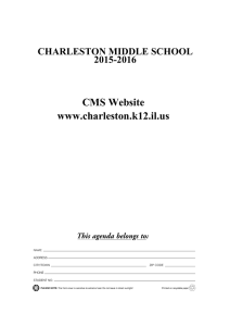 CMS Website www.charleston.k12.il.us CHARLESTON MIDDLE SCHOOL 2015-2016