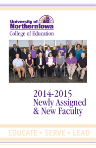 2014-2015 Newly Assigned &amp; New Faculty EDUCATE &bull; SERVE &bull; LEAD