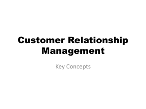 Customer Relationship Management Key Concepts