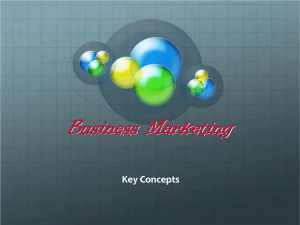 Business Marketing Key Concepts