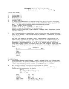 CE 420/520 Environmental Engineering Chemistry Problem Set No. 5  Dr. S.K. Ong