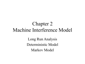 Chapter 2 Machine Interference Model Long Run Analysis Deterministic Model