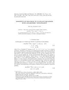 Electronic Journal of Differential Equations, Vol. 2009(2009), No. 87, pp.... ISSN: 1072-6691. URL:  or