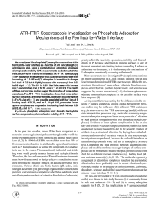 ATR–FTIR Spectroscopic Investigation on Phosphate Adsorption Mechanisms at the Ferrihydrite–Water Interface