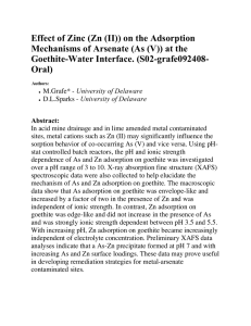 Effect of Zinc (Zn (II)) on the Adsorption Goethite-Water Interface. (S02-grafe092408-