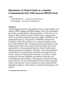 Dissolution of Nickel Oxide in a Smelter Contaminated Soil. (S02-mcnear100330-Oral)