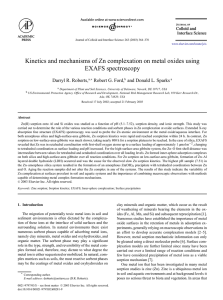 Kinetics and mechanisms of Zn complexation on metal oxides using
