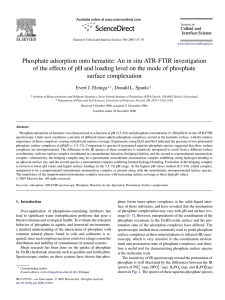 Phosphate adsorption onto hematite: An in situ ATR-FTIR investigation