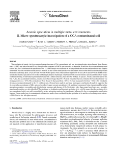 Arsenic speciation in multiple metal environments