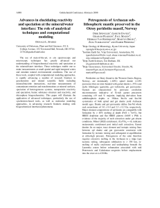 Advances in elucidating reactivity Petrogenesis of Archaean sub-