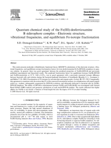 Quantum chemical study of the Fe(III)-desferrioxamine B siderophore complex—Electronic structure,