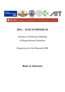 DFG – IUSS SYMPOSIUM Book of Abstracts Advances of Molecular Modeling