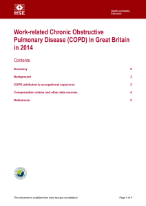 Work-related Chronic Obstructive Pulmonary Disease (COPD) in Great Britain in 2014 Contents