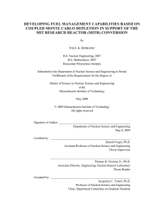 DEVELOPING FUEL MANAGEMENT CAPABILITIES BASED ON MIT RESEARCH REACTOR (MITR) CONVERSION