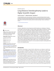 Long-Distance Interdisciplinarity Leads to Higher Scientific Impact