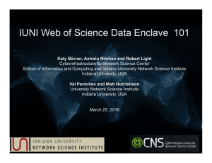 IUNI Web of Science Data Enclave  101