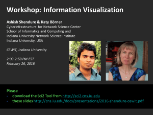 Workshop:	Information	Visualization Ashish	Shendure	&amp;	Katy	Börner