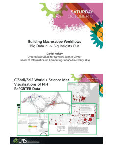 Building Macroscope Workflows Big Data In -&gt; Big Insights Out