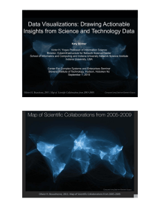 Data Visualizations: Drawing Actionable Insights from Science and Technology Data
