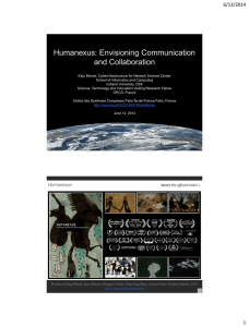 Humanexus: Envisioning Communication and Collaboration  6/13/2014