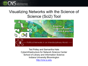 Visualizing Networks with the Science of Science (Sci2) Tool