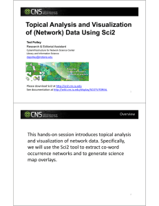 Topical Analysis and Visualization of (Network) Data Using Sci2