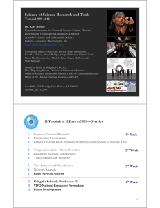 Science of Science Research and Tools Tutorial #09 of 12