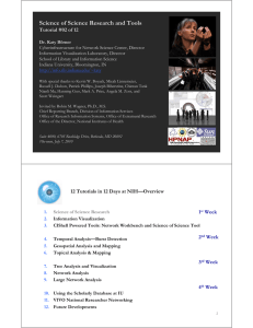 Science of Science Research and Tools Tutorial #02 of 12