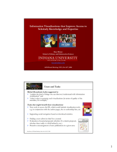 Information Visualizations that Improve Access to Scholarly Knowledge and Expertise