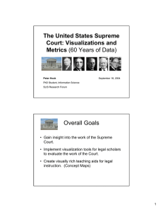 The United States Supreme Court: Visualizations and Metrics Overall Goals