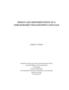 DESIGN AND IMPLEMENTATION OF A STREAM-BASED VISUALIZATION LANGUAGE Joseph A. Cottam