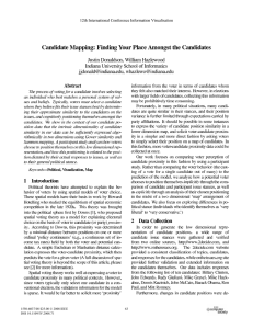 Candidate Mapping: Finding Your Place Amongst the Candidates , Indiana