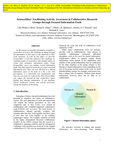 ScienceSifter: Facilitating Activity Awareness in Collaborative Research