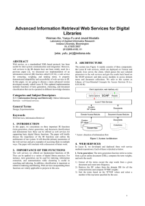 Advanced Information Retrieval Web Services for Digital Libraries